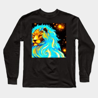 COSMIC BLUE LION Long Sleeve T-Shirt